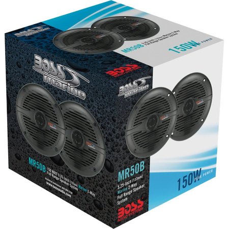 Boss Audio MR50B 5.25" Round Marine Speakers - (Pair) Black MR50B